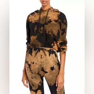 Cotton Citizen Milan Cropped Hooded Tie Dyed Sweatshirt
